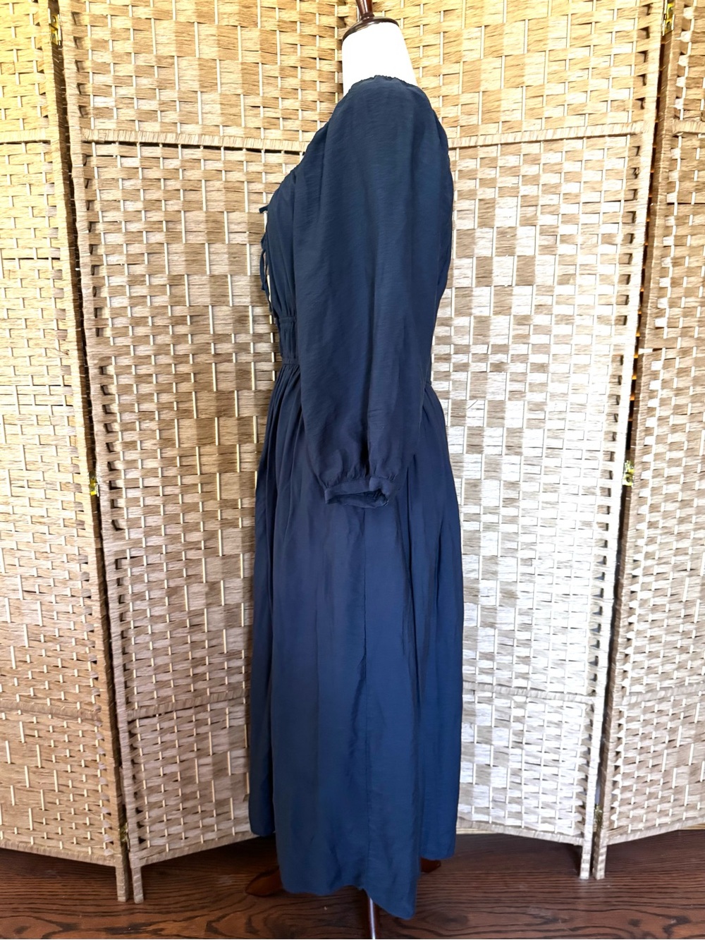 Madewell Lucie navy blue milkmaid maxi dress XL - Picture 9 of 13